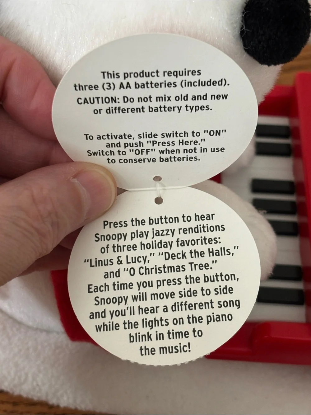 Hallmark Swingin' With Snoopy Woodstock Piano Music Lights 2009 Christmas NWT